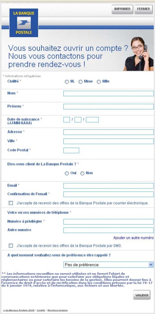 rendez-vous banque postale