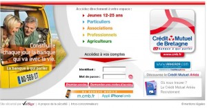 Site web Crédit Mutuel de Bretagne