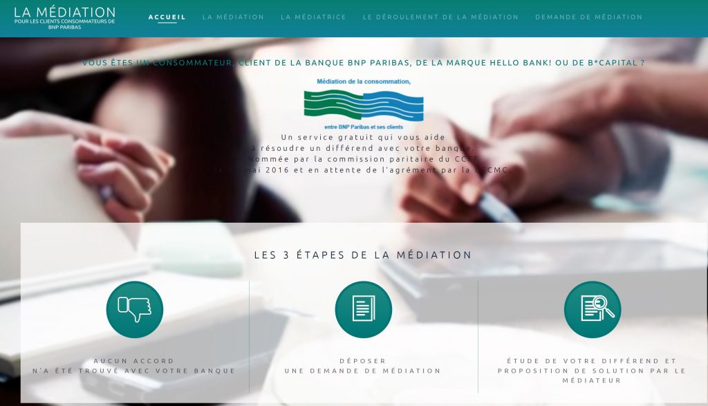 Médiateur de la banque BNP PARIBAS  CBI: Crédit, Banques et Investissements