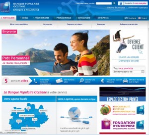 Site web banque Occitane