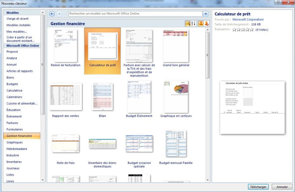 Modèle Excel de calculateur de prêt CBI: Crédit, Banques et Investissements