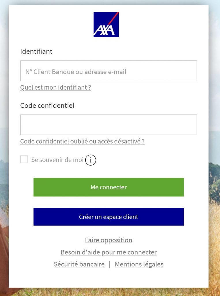 Compte Espace Client AXA  CBI: Crédit, Banques et Investissements