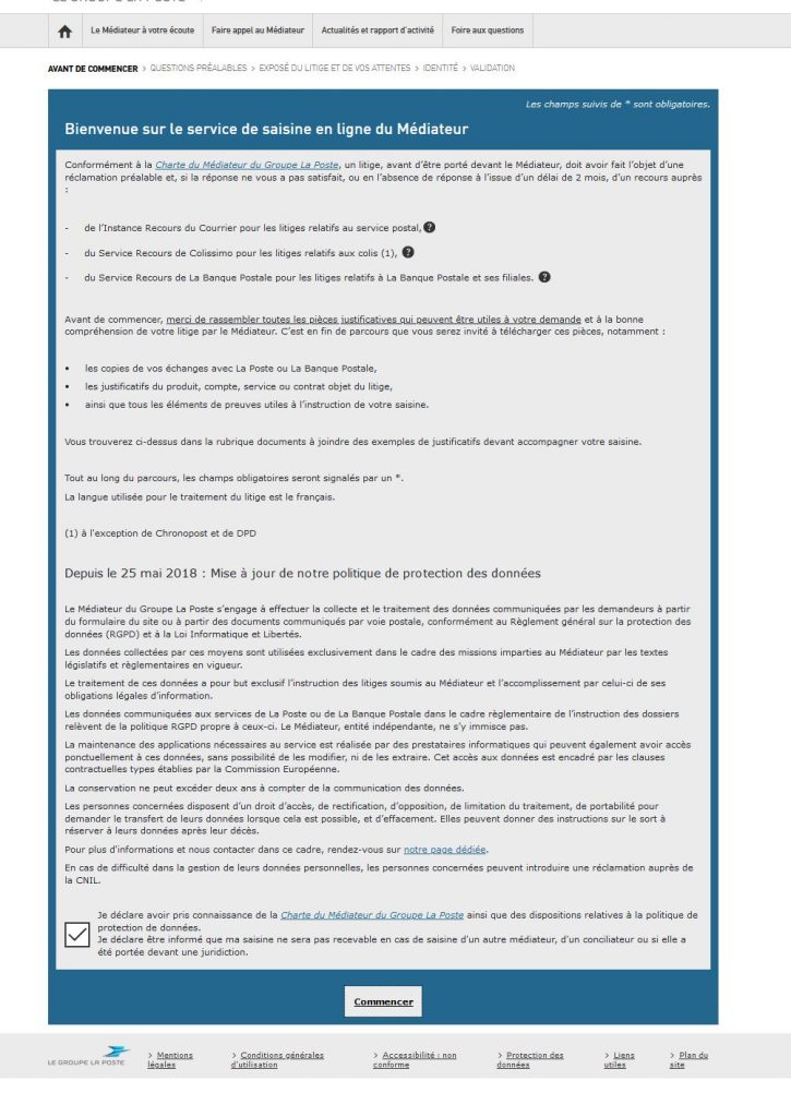 Contact médiateur Banque Postale CBI: Crédit, Banques et Investissements