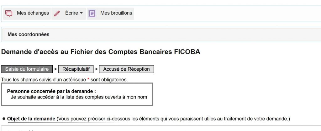 FICOBA fichier des comptes bancaires CBI: Crédit, Banques et Investissements