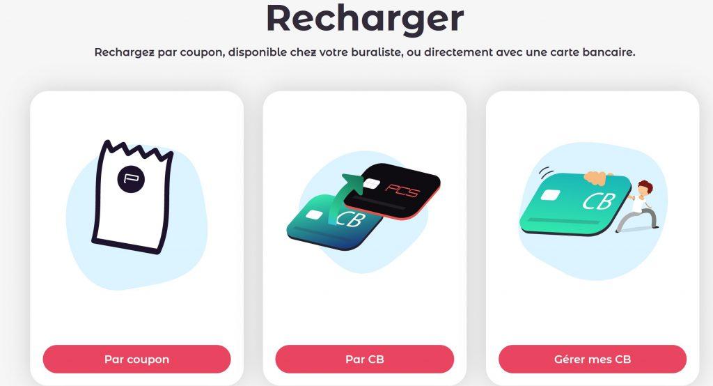 Rechargement carte PCS