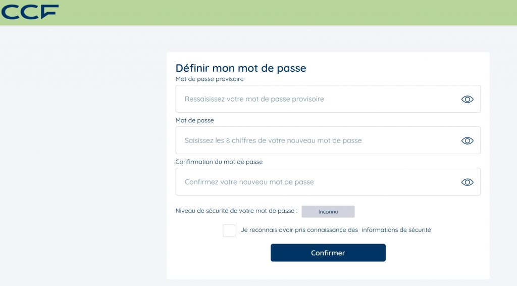 Activation de l’espace client CCF