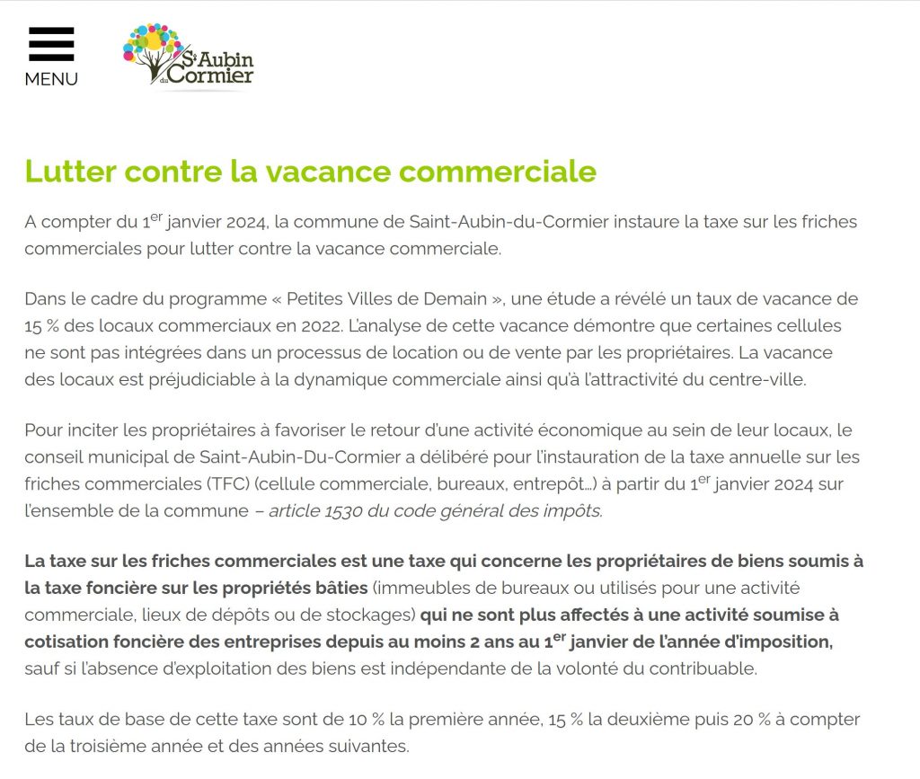Taxe sur les locaux et bureaux vacants: une invention des communautés et communes CBI: Crédit, Banques et Investissements